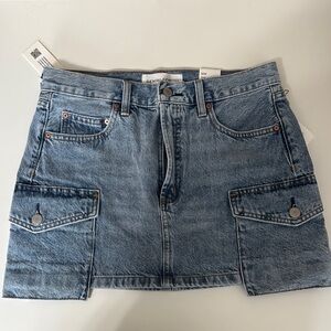 Denim Forum Mid Rise Cargo Skirt
